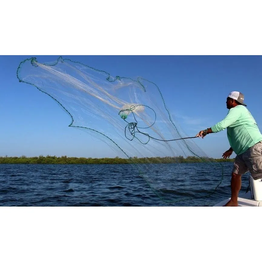 Humpback Minnow Deep Sea Cast Net ( 1/4" Sq. Mesh )