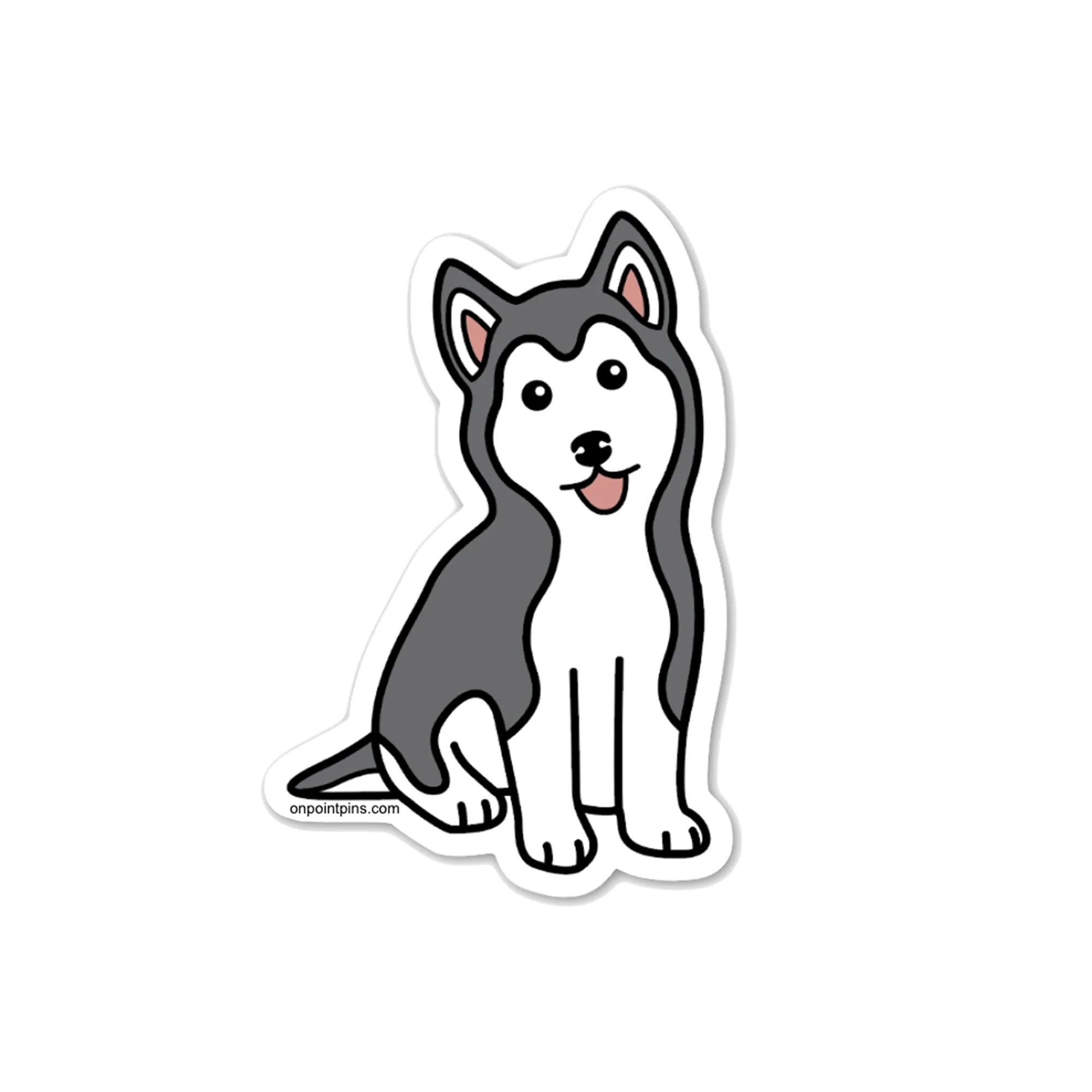 Husky Dog Puppy Die Cut Vinyl Sticker