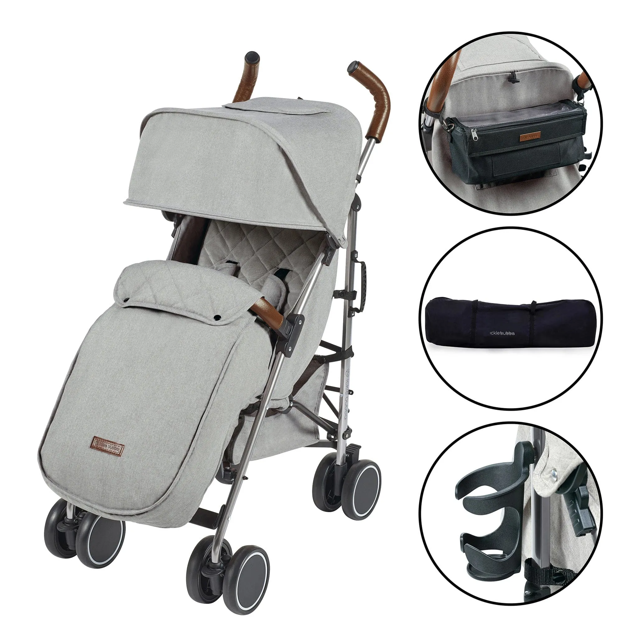Ickle Bubba Discovery Prime Pushchair Silver/Grey