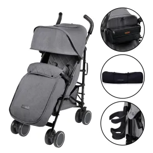 Ickle Bubba Discovery Stroller, Prime Bundle - Matt Black / Graphite Grey / Black