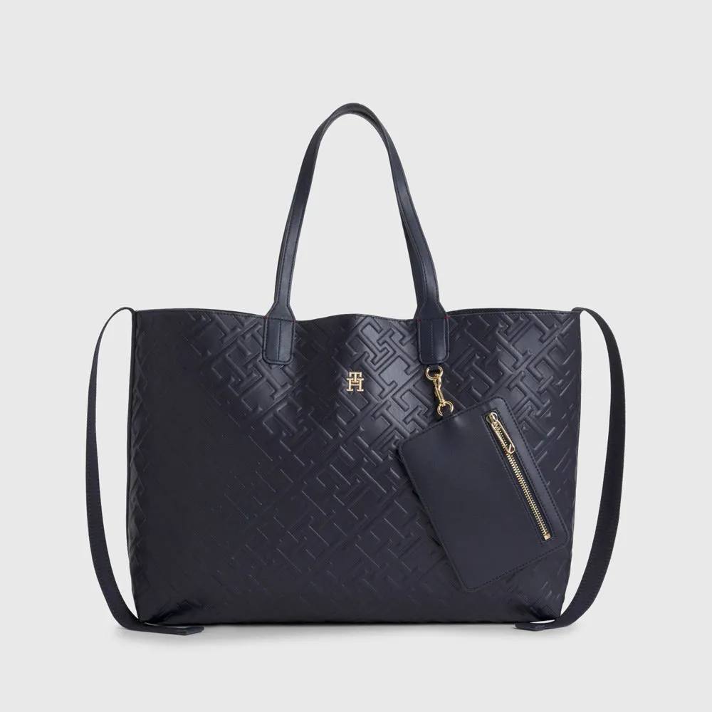 Iconic Embossed Tote Bag - Navy
