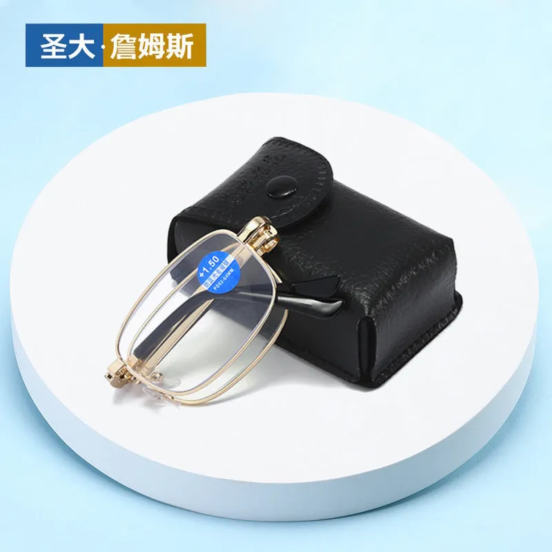 INSTOCK-Foldable portable case anti-blue light reading glasses