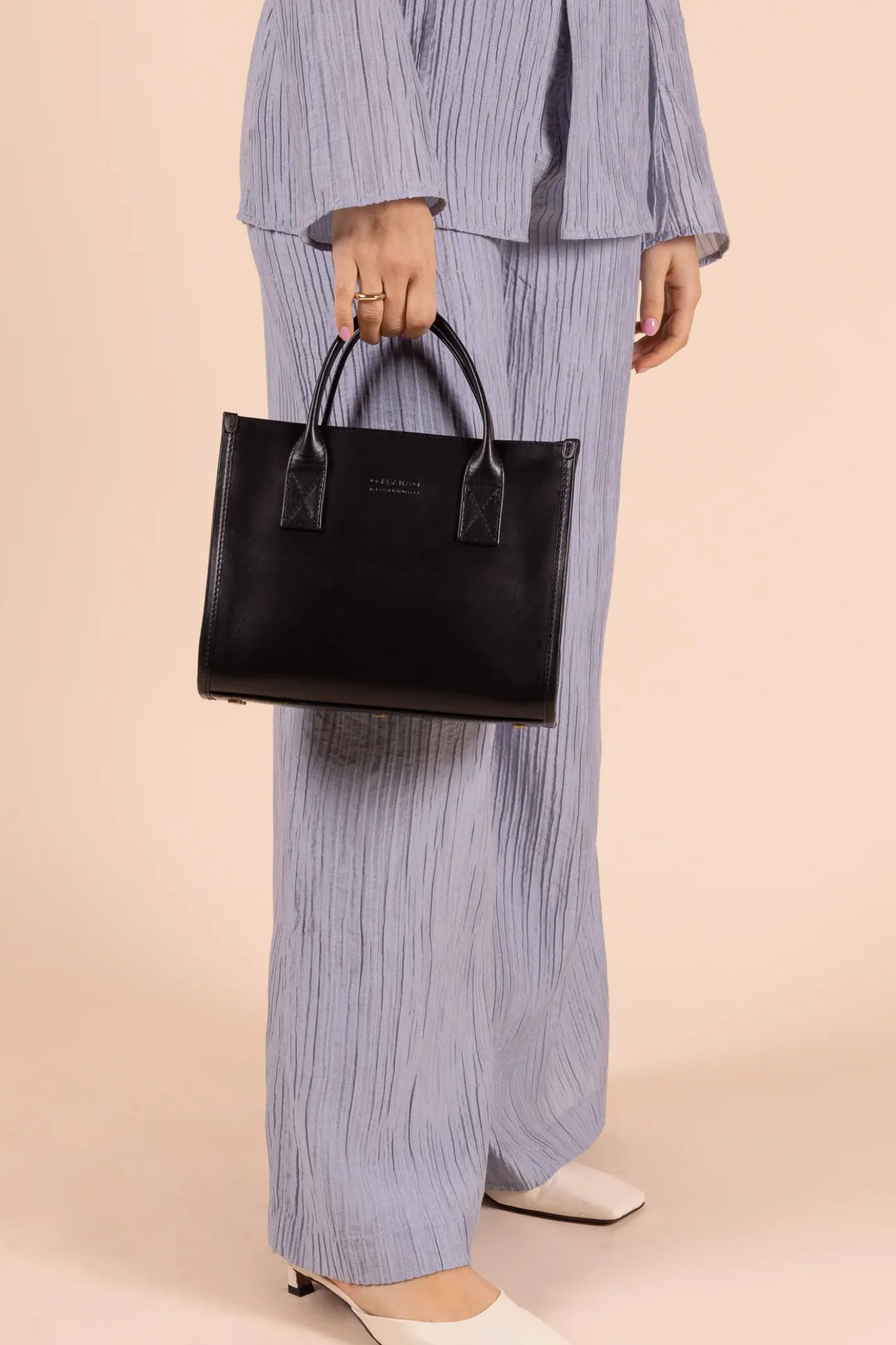 JACKIE MIDI BAG - BLACK CLASSIC LEATHER
