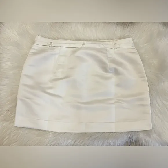 J.Crew Belted Mini Skirt In Duchesse Satin Size 4. NWT