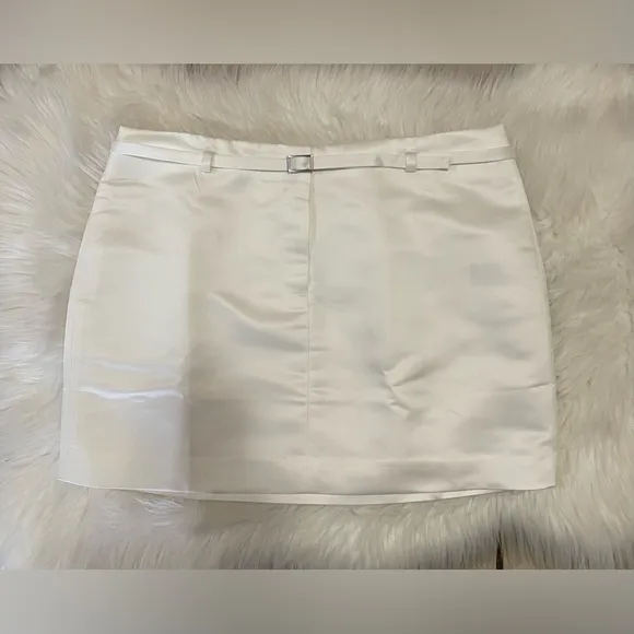 J.Crew Belted Mini Skirt In Duchesse Satin Size 4. NWT