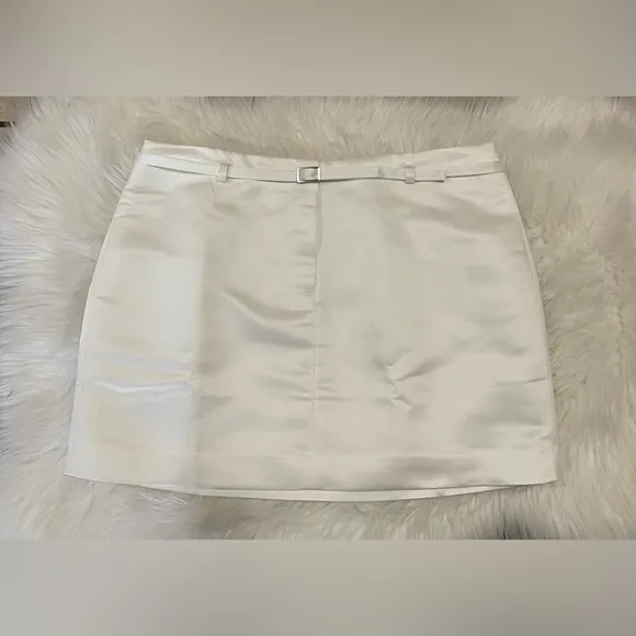 J.Crew Belted Mini Skirt In Duchesse Satin Size 4. NWT