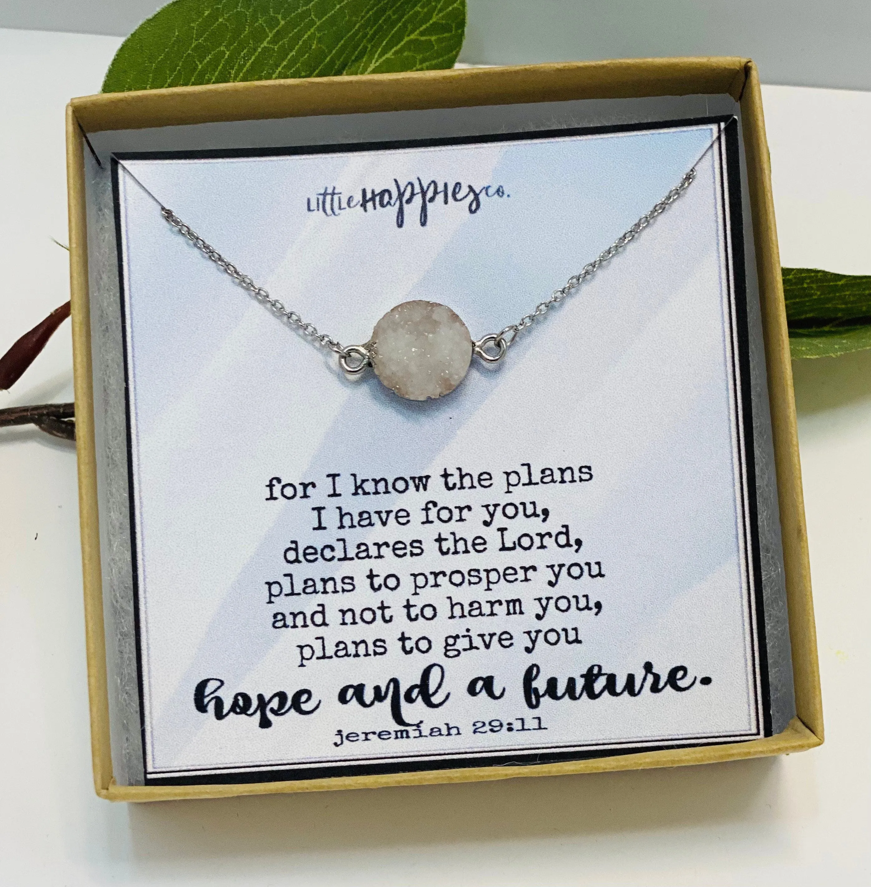 Jeremiah 29 11 Necklace, Christian Graduation Gifts, Christian Jewelry, Christian Gifts, Faith Necklace, Scripture Necklace, Baptism Gifts