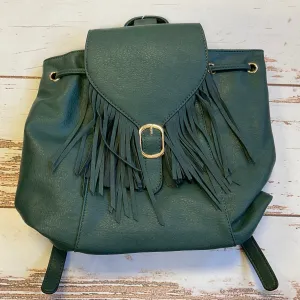 Jewel Bucket Backpacks With Fringe & Tassel Closure