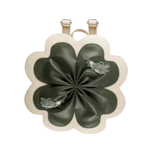 Jona Schoolbag | Four-Leaf Clover | Olive Leather