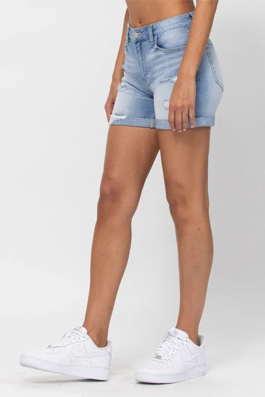KARA HIGH RISE SHORTS (LIGHT BLUE)