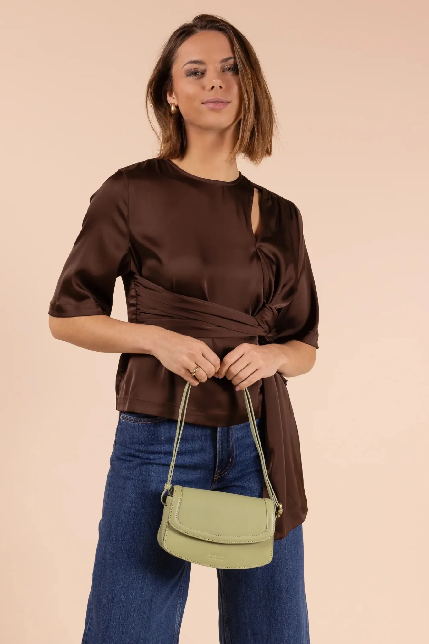 KENDALINI BAG - TEA GREEN CLASSIC LEATHER
