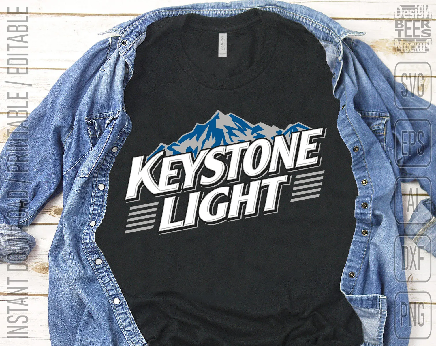 Keystone Light Beer Logo Inspired Unofficial Custom Design SVG PNG EPS AI Digital Cut Files Editable Printable