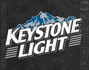 Keystone Light Beer Logo Inspired Unofficial Custom Design SVG PNG EPS AI Digital Cut Files Editable Printable