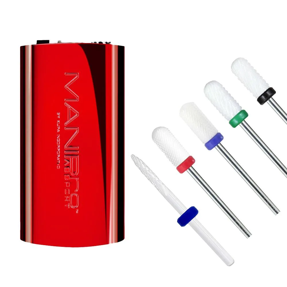 KUPA / ManiPro Passport - Candy Apple Red *SKYLINE EXCLUSIVE*   Ceramic Drill Bits Bundle