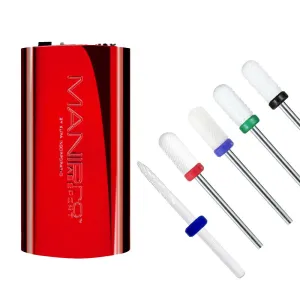 KUPA / ManiPro Passport - Candy Apple Red *SKYLINE EXCLUSIVE*   Ceramic Drill Bits Bundle