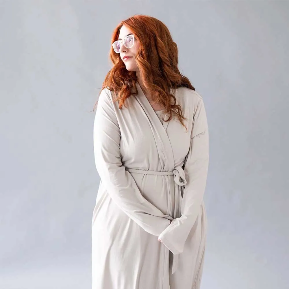 Kyte Baby Women Lounge Robe - Oat