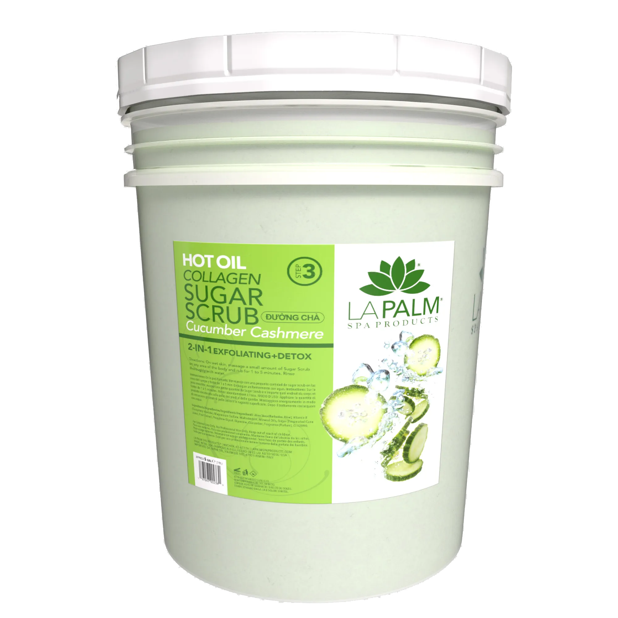 LAPALM Sugar Scrub Hot Oil Bucket - Cucumber