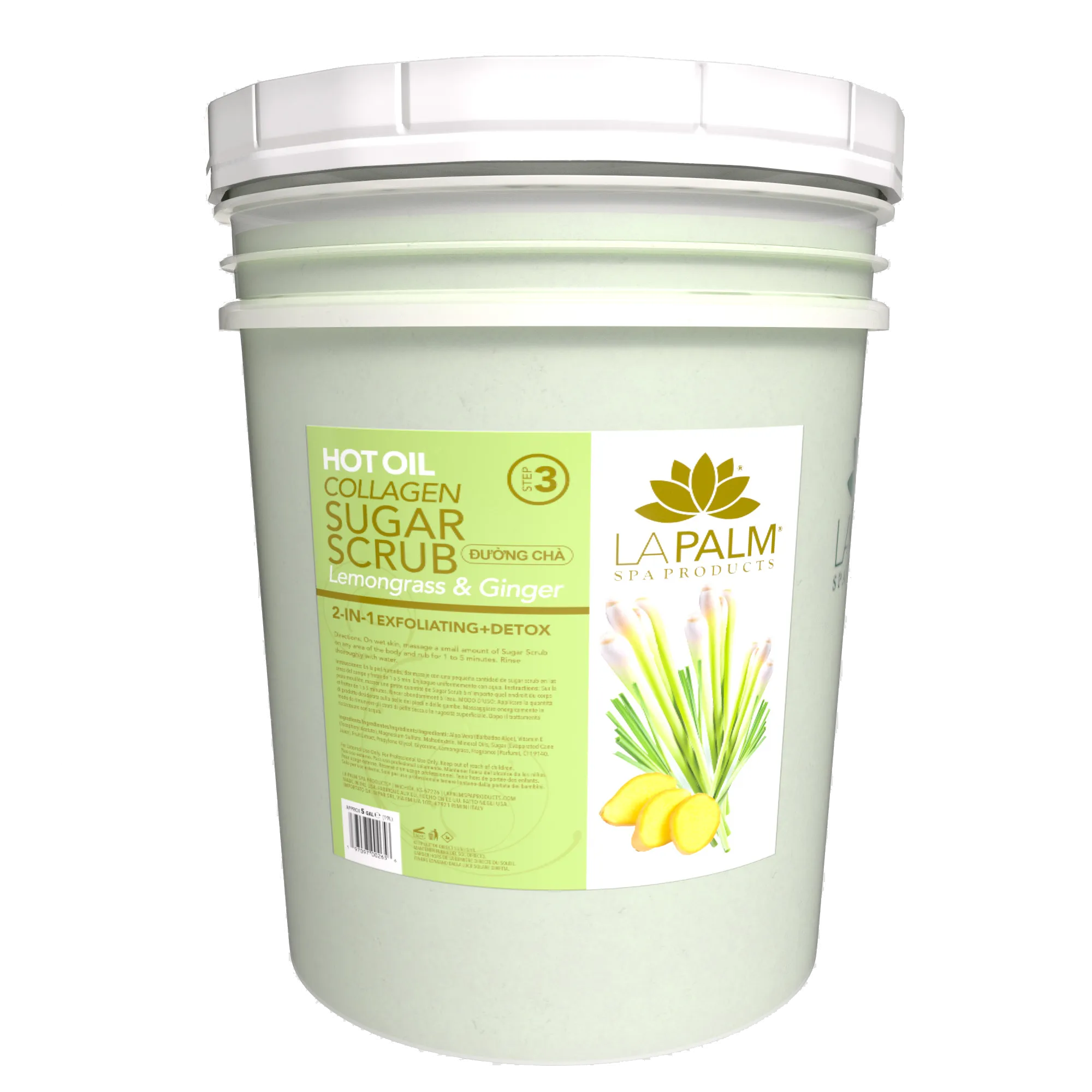 LAPALM Sugar Scrub Hot Oil Bucket - Lemongrass