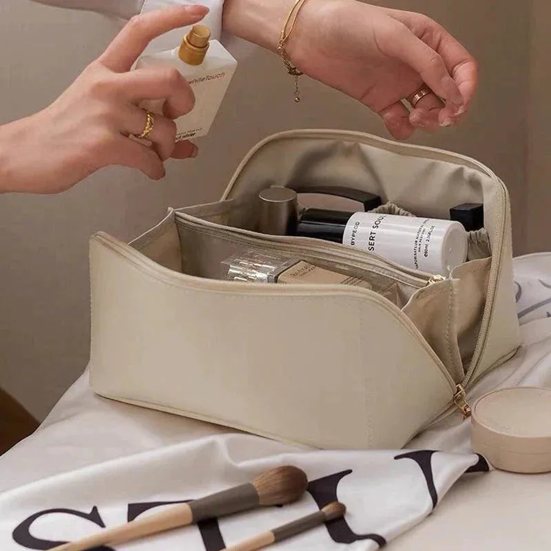 Large capacity makeup bag for travel