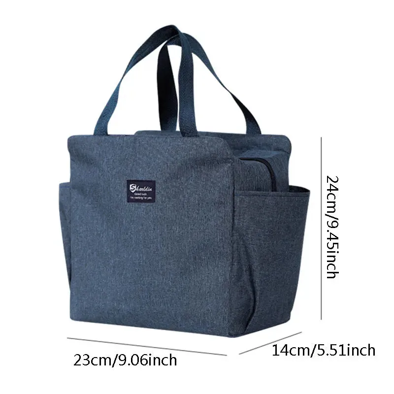 Large Capacity Waterproof Lunch Box - Convenient Heat Preservation Bento Bag for Men and Women