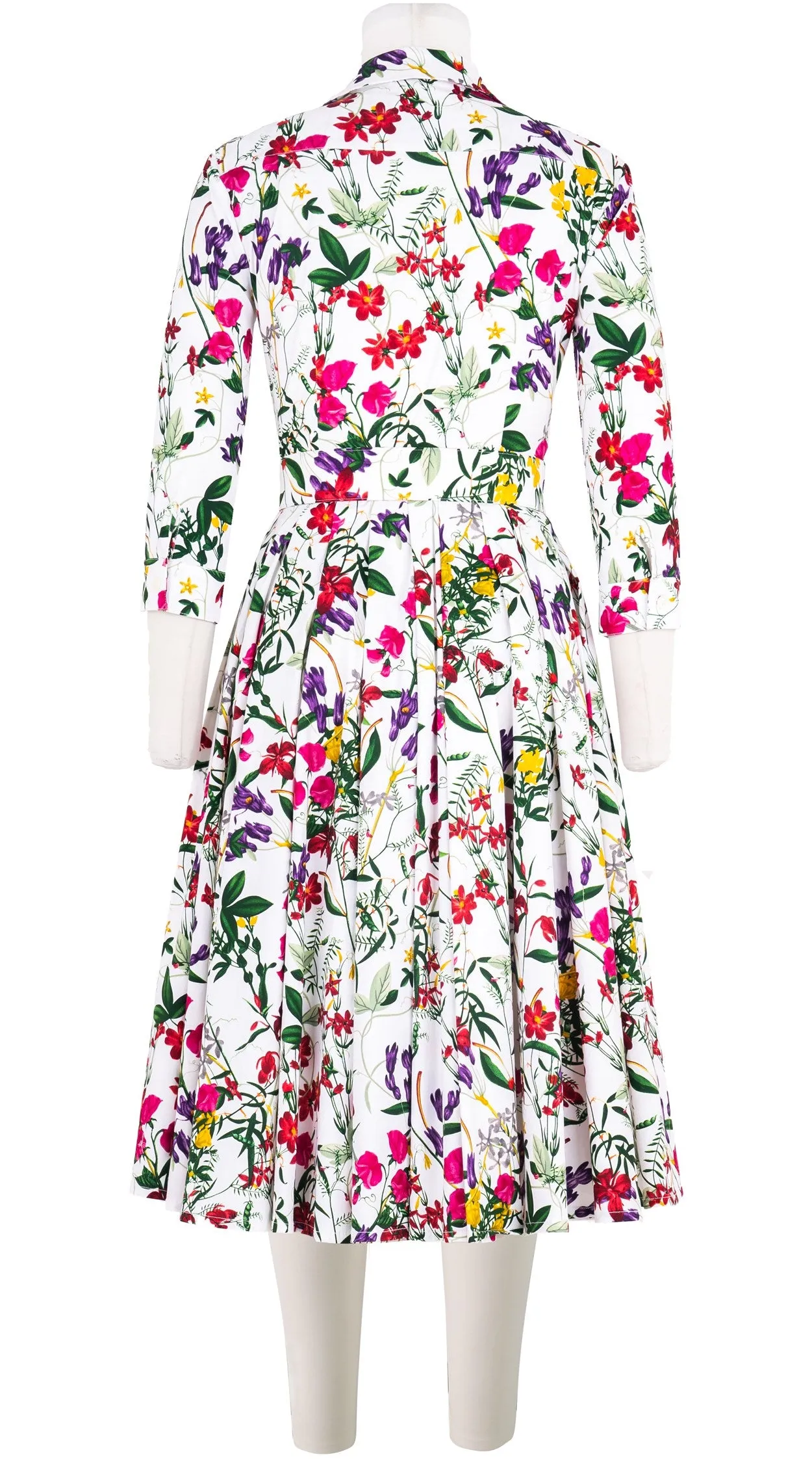 Laurent Dress Shirt Collar 3/4 Sleeve Long Length Cotton Stretch (Fairy Tail Flower)