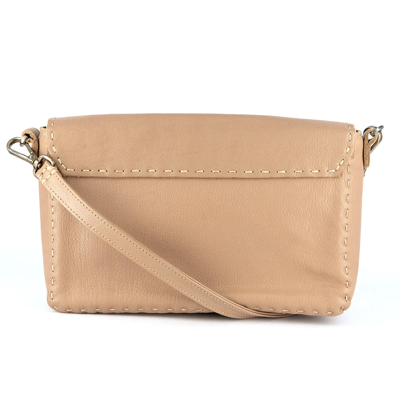 Liana : Ladies Leather Crossbody Handbag in Timber Cayak