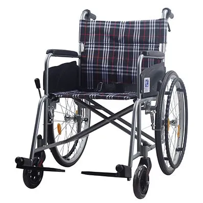 Lifeline Light Weight Standard Wheelchair With Foldback, Assisted Brake & Safety Belt - 18" 4010/18