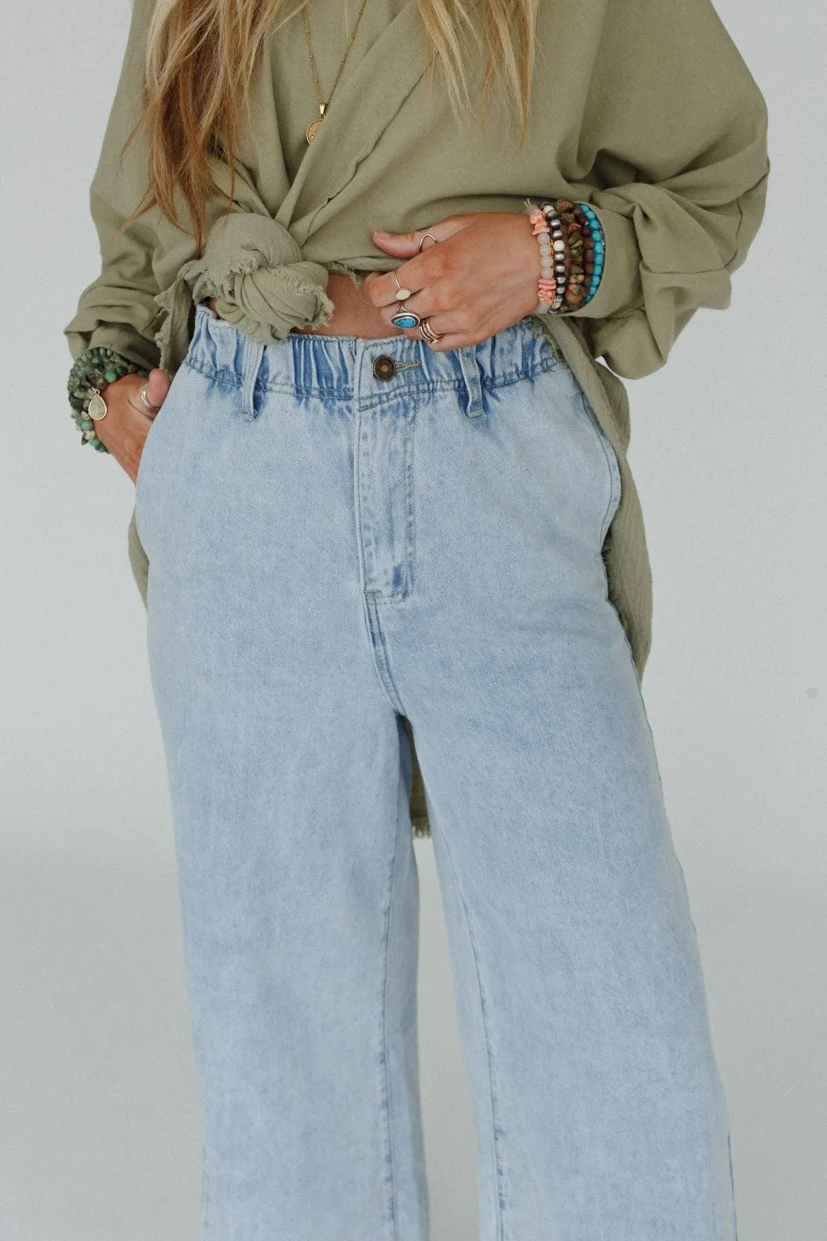 Light Wash Wide Leg Jeans