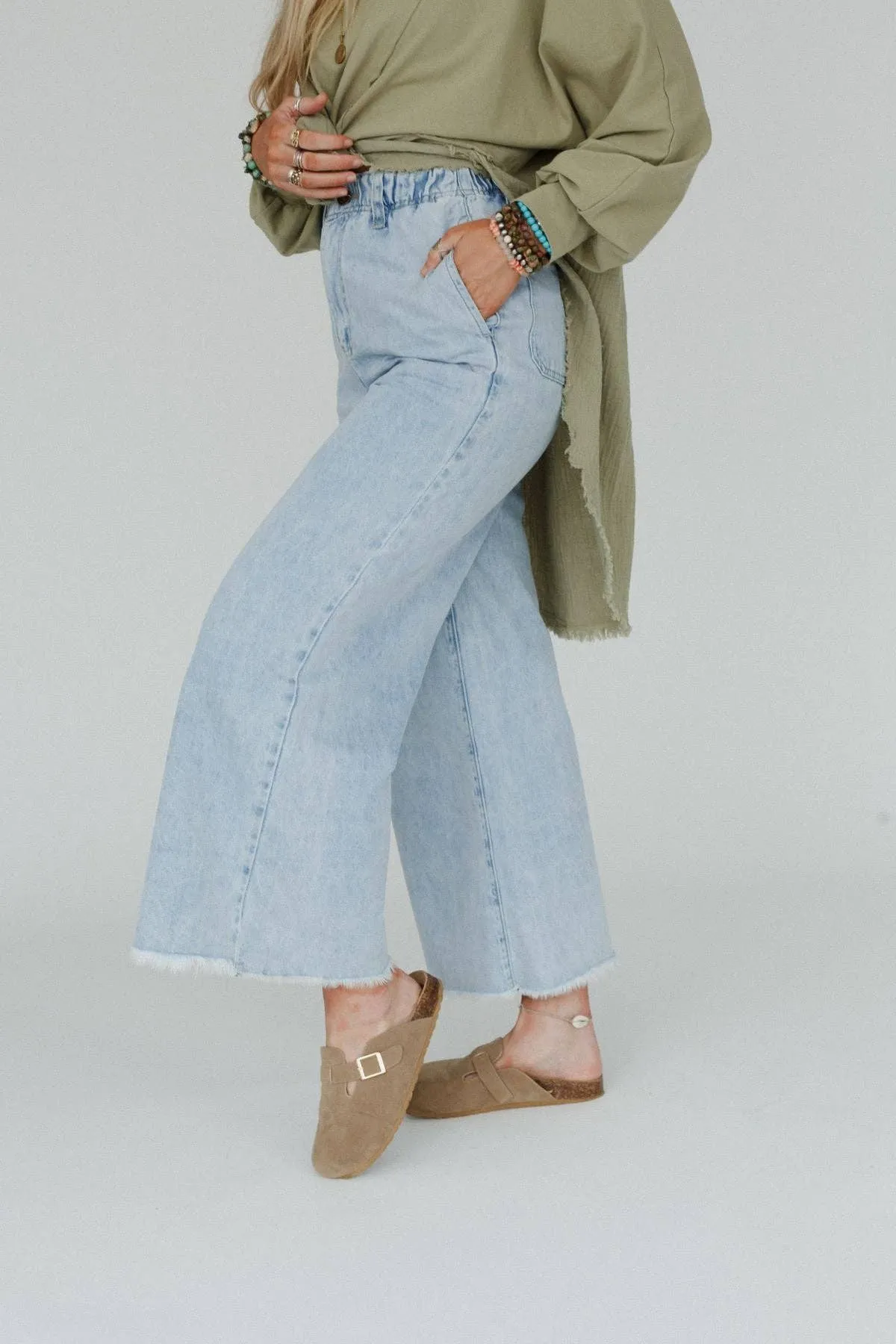 Light Wash Wide Leg Jeans
