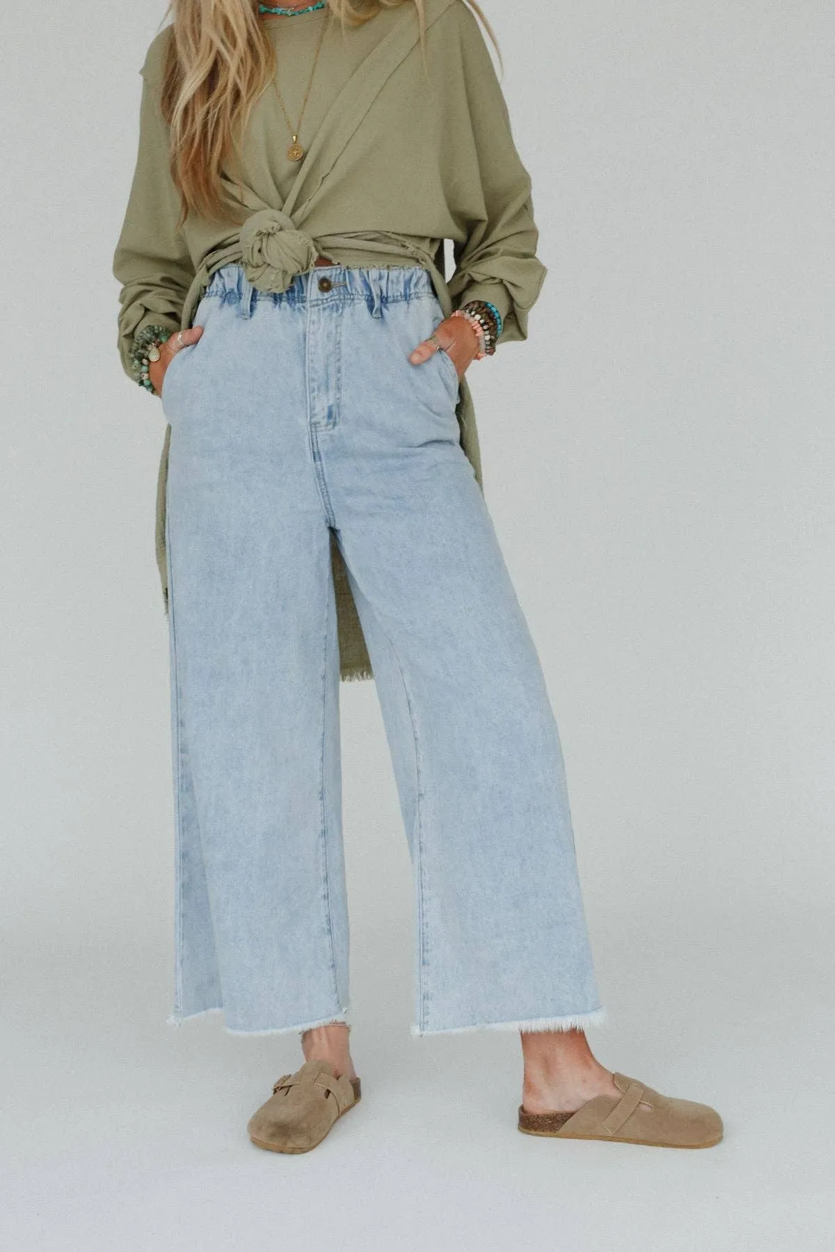 Light Wash Wide Leg Jeans