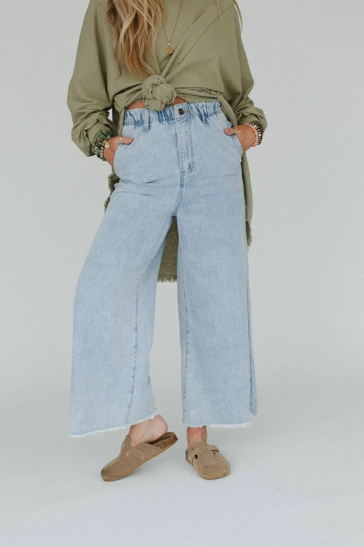 Light Wash Wide Leg Jeans