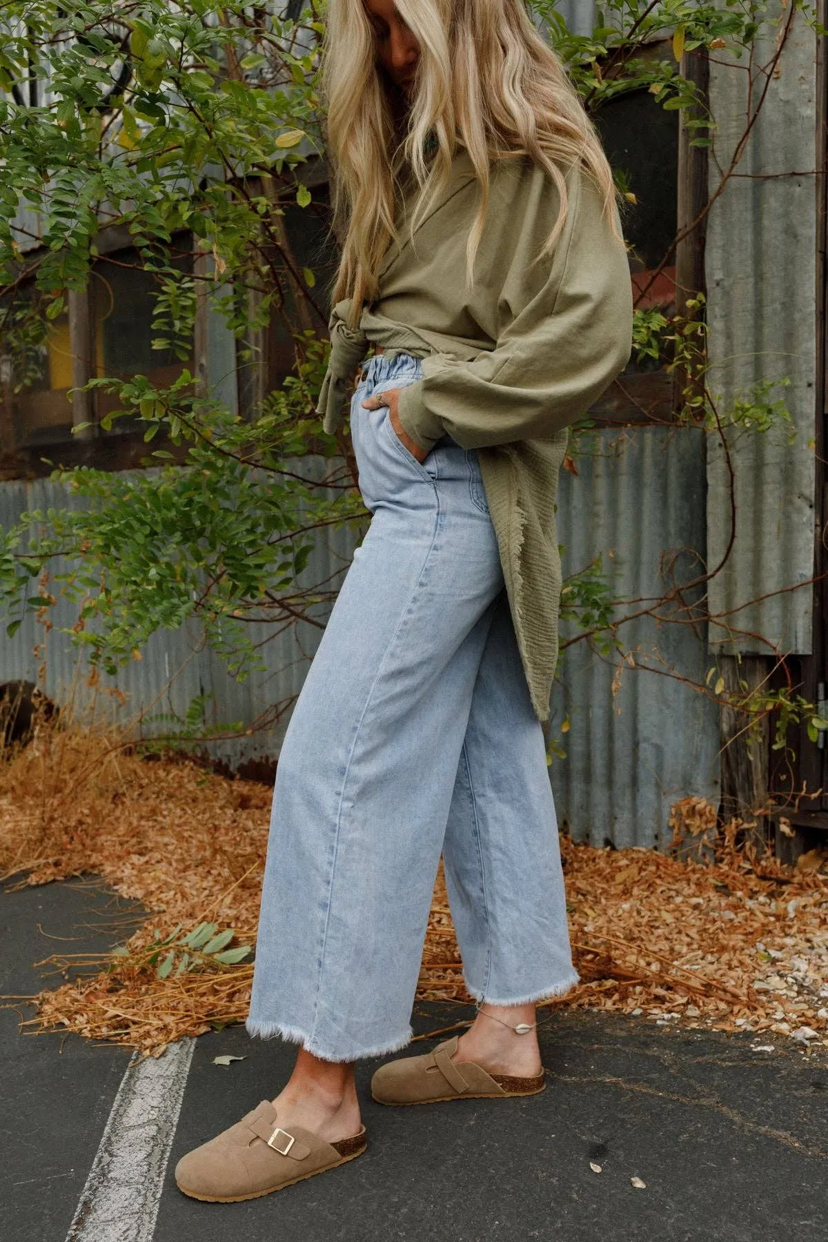 Light Wash Wide Leg Jeans