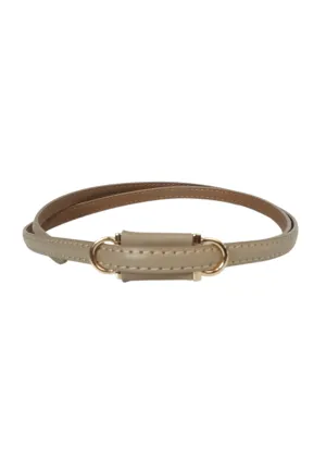 Loop Belt with Gold Embellished Buckle (Beige)