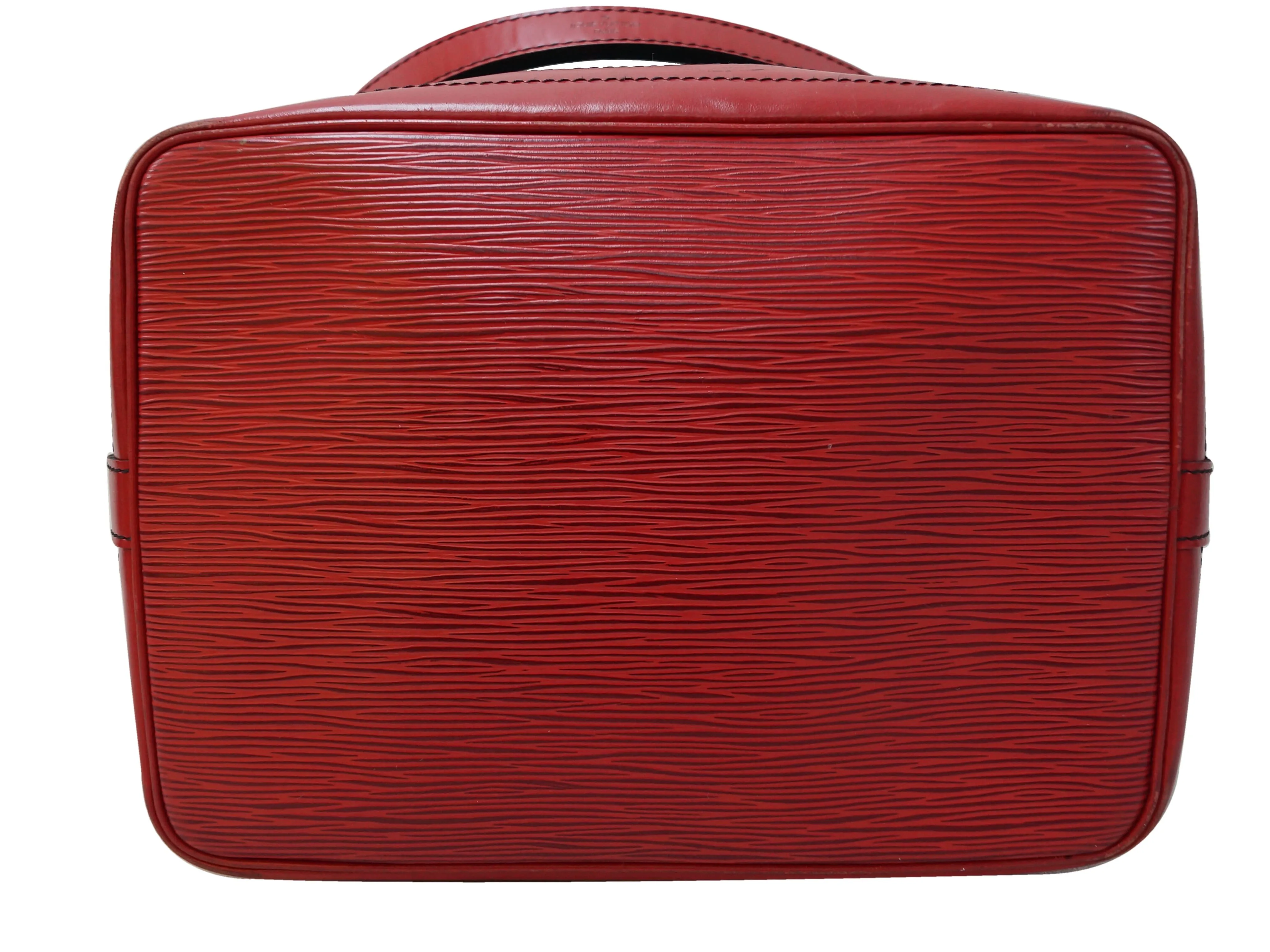 LOUIS VUITTON Black Red Epi Leather Large Noe Bag