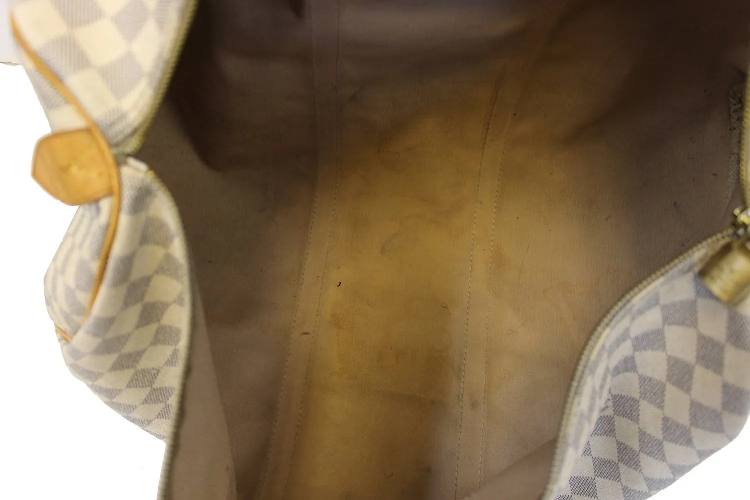 LOUIS VUITTON Damier Azur Keepall 50 Travel Bag