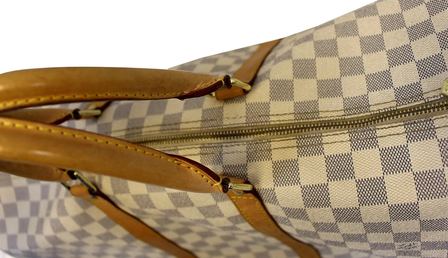 LOUIS VUITTON Damier Azur Keepall 50 Travel Bag