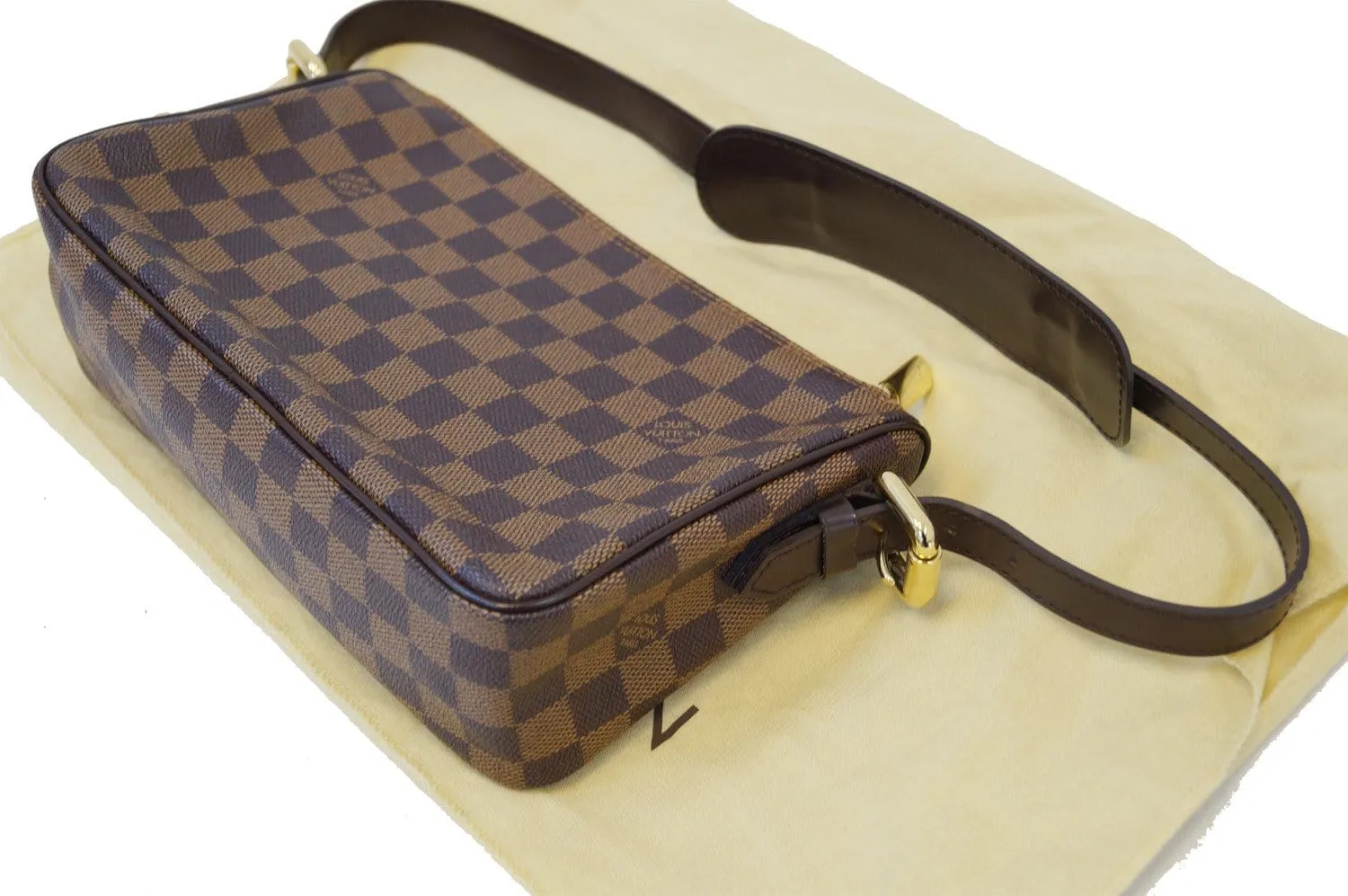 LOUIS VUITTON Damier Ebene Ravello GM Brown Shoulder Bag