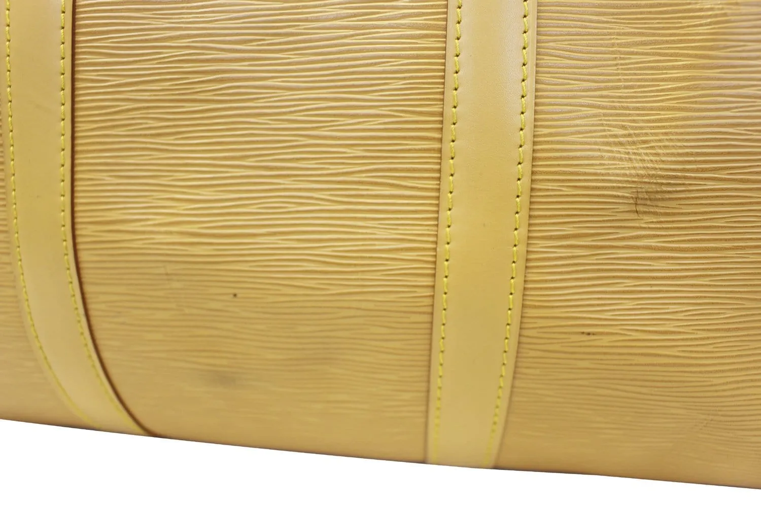 LOUIS VUITTON Epi Keepall 50 Boston Bag Beige
