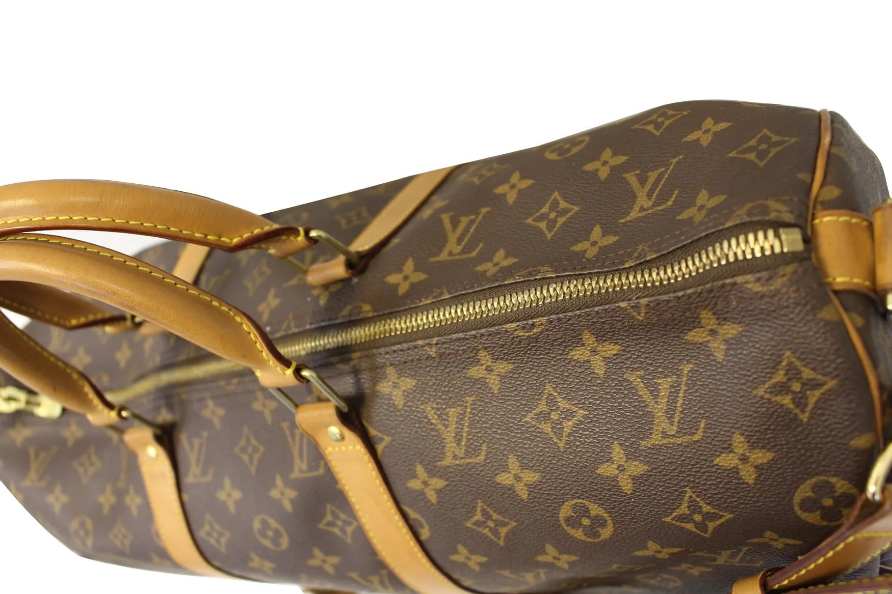 LOUIS VUITTON Monogram Keepall 50 Bandouliere Travel Bag