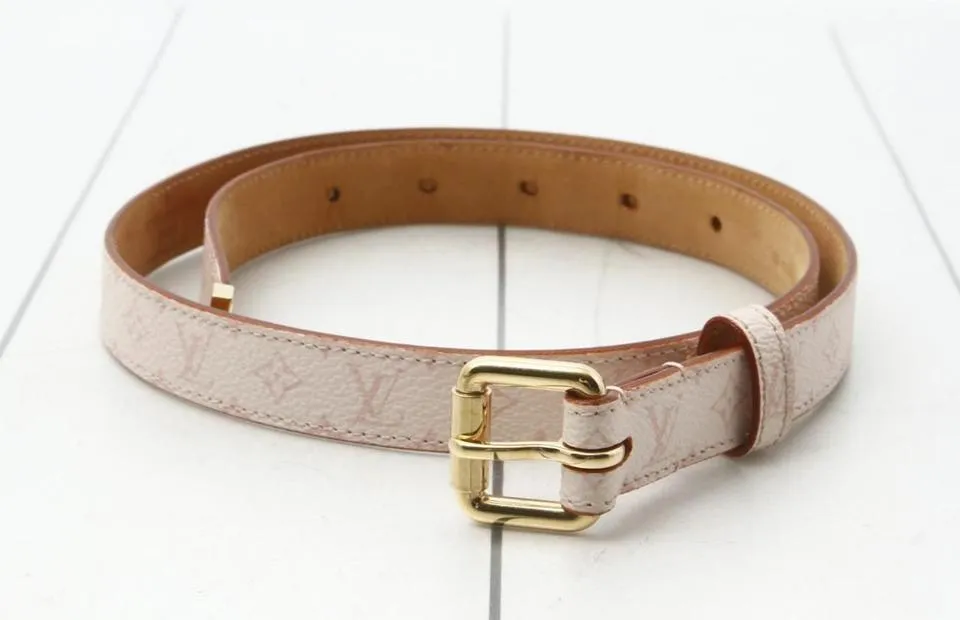 Louis Vuitton Ultra Rare Cherry Blossom Pink Monogram Belt 70/28 860753