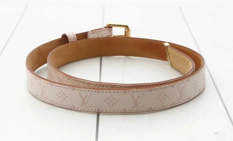 Louis Vuitton Ultra Rare Cherry Blossom Pink Monogram Belt 70/28 860753