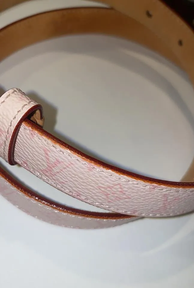 Louis Vuitton Ultra Rare Cherry Blossom Pink Monogram Belt 70/28 860753