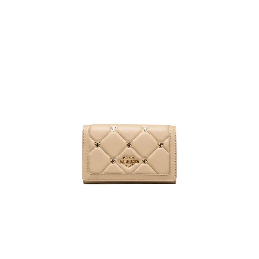 Love Moschino Beige Polyethylene Women Crossbody Bag
