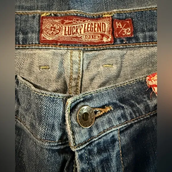 Lucky Legend Sweet’ N Straight Embroidered Jeans size 14/32