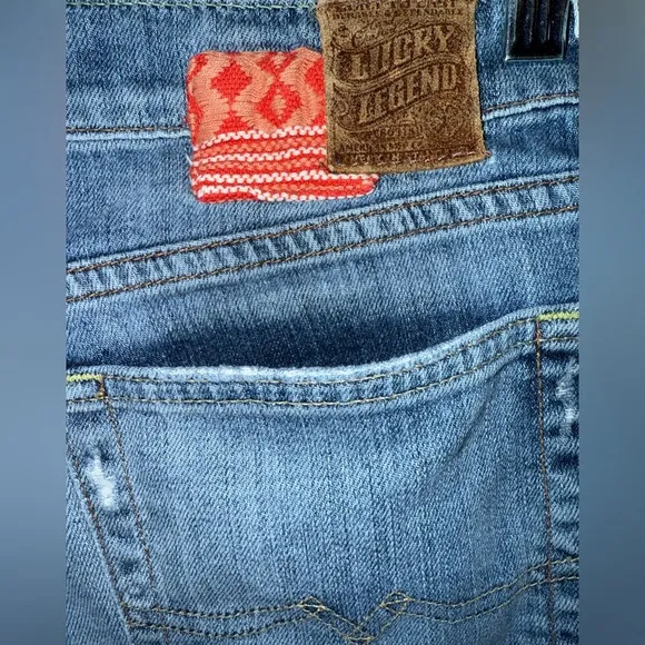 Lucky Legend Sweet’ N Straight Embroidered Jeans size 14/32