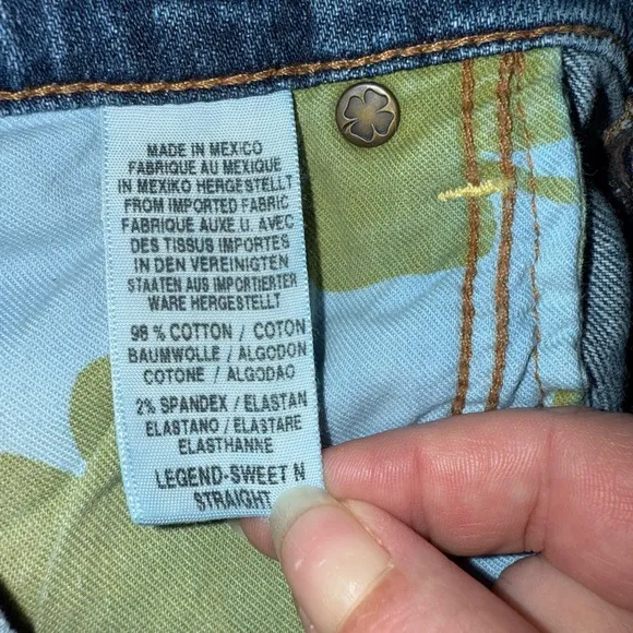 Lucky Legend Sweet’ N Straight Embroidered Jeans size 14/32