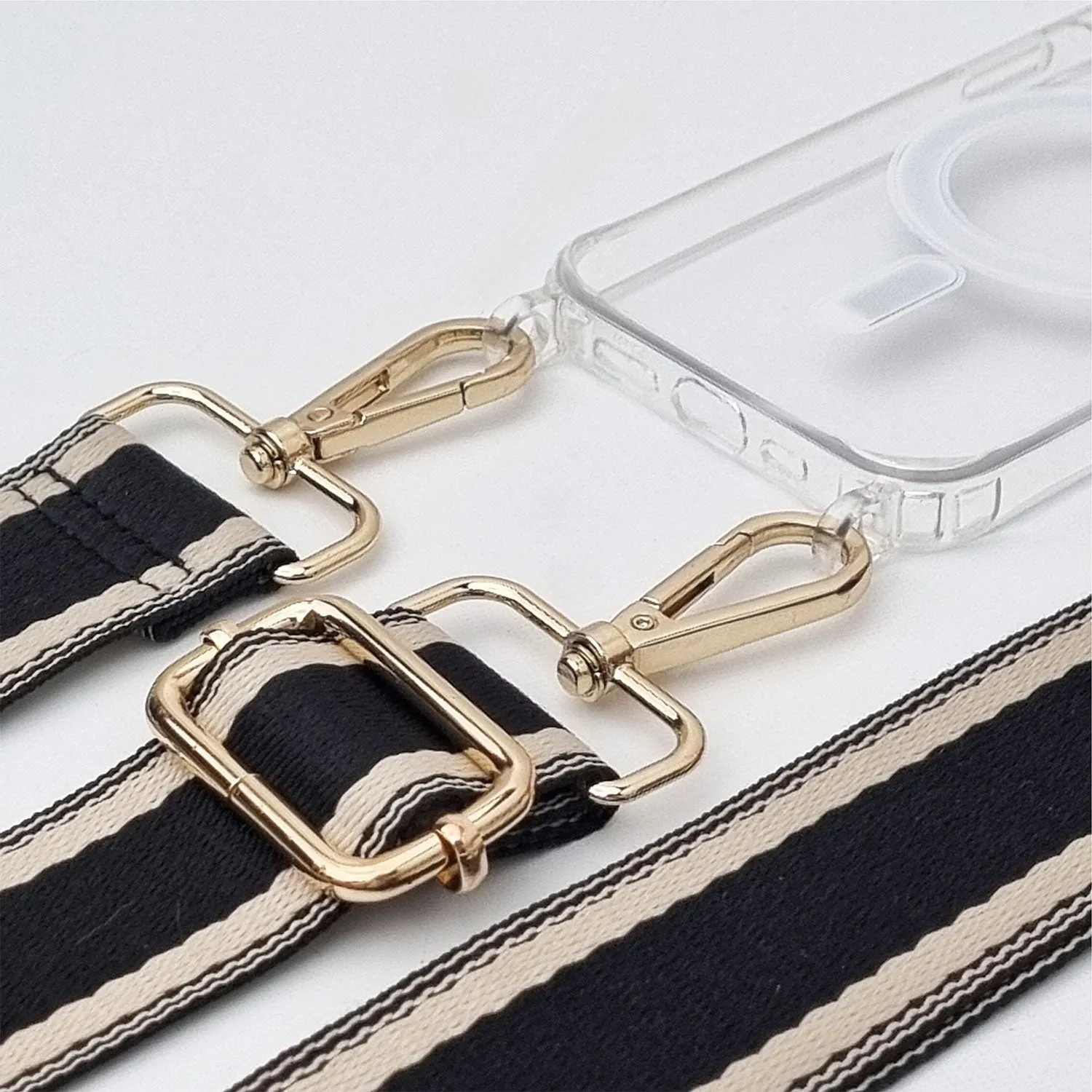 Luxe Noir Cream Woven Strap