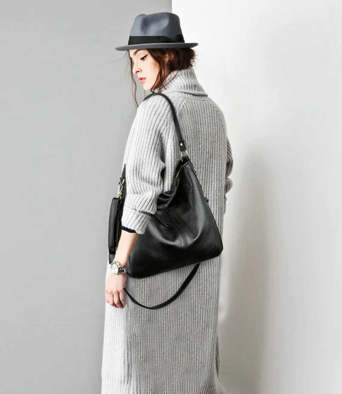 Luxury Leather Hobo Handbag [Special Gift for Limited time]