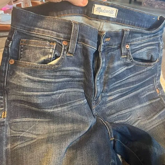 Madewell High Riser Atlantic Wash Skinny Jeans, Size 30