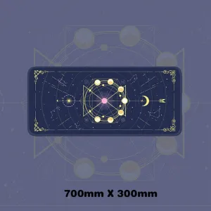 Magic Moon Star Purple Extra Large Kawaii Girl Gaming Mouse Pad Cute Xxl Desk Mat Water Proof Nonslip Laptop Desk Accessories - Desk Pads &amp; Blotters